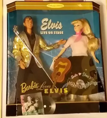 Buy Collectible Barbie With Elvis Live On Stage Mattel Complete Box • 328.78£