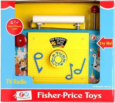 Buy Fisher Price Children's Classics Wind-Up TV/Radio Retro Toy - Farmer In The Dell • 13.95£