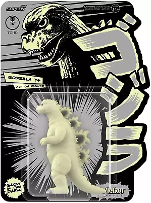 Buy Super7 Toho ReAction Figure Wave 5 - Godzilla '74 (Glow) Godzilla Day • 32.99£