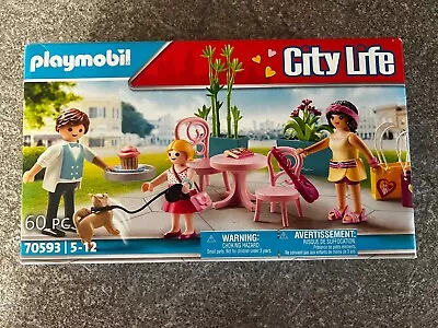 Buy Playmobil 70593 City Life Fashion Cafe  Shopping Coffee Break BNIB • 9.99£