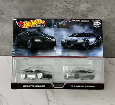 Buy Hot Wheels Premium 2 Pack Bugatti Veyron & '16 Bugatti Chiron • 21.99£