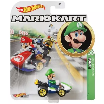 Buy Hot Wheels Mario Kart Luigi Standard Kart Brand New & Sealed • 11.75£