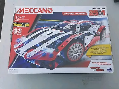 Buy 🎲 NEW DMG BOX📦 Meccano 25 Motorized Models Supercar - 347 Metal Parts Complete • 16£