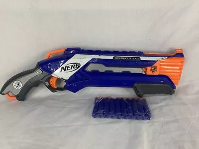 Buy Nerf N-Strike Roughcut 2x4 Blaster Shot Gun Plus 10 Darts - Blue. • 9.99£