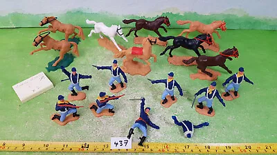 Buy Vintage Timpo Plastic Soldiers American Civil War Figures & Horses Mixed Lot 437 • 22£
