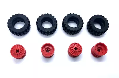 Buy LEGO X4 -Wheels 18mm D. X 14mm Axle Hole 55982 & Black Tyre 30.4 X 14 92402 NEW • 3.49£