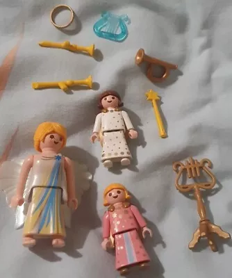 Buy Angel Playmobil 10 Piece Bundle. Wings Trumpets Harp Halo Children Cute • 5.50£