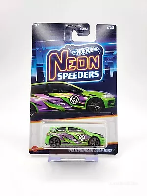 Buy Hot Wheels Neon Green Volkswagen Golf Mk7 Neon Speeders • 7.99£