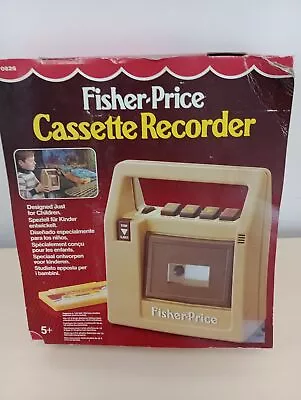 Buy Fisher Price C1980s Cassette Recorder 0826 In Box With Instructions WORKING • 25£