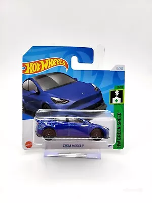 Buy Hot Wheels 2024 Tesla Model Y Blue HW Green Speed • 5.99£