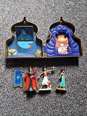 Buy Vintage Disney Aladdin Folding Playset Compact Mattel 1992 Complete Set • 12£
