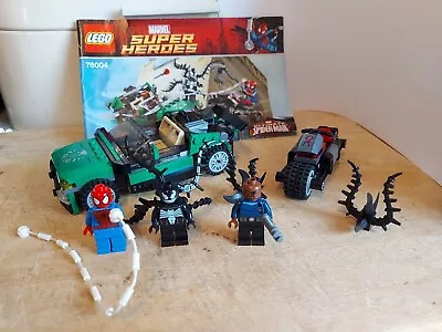 Buy Lego Marvel Super Heroes:Spiderman Spider-Cycle Chase Set-76004 (Brick Complete) • 5.50£