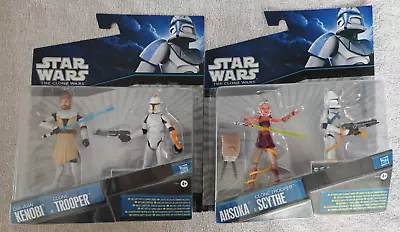 Buy Star Wars Ahsoka & Clone Trooper Scythe + Obi-wan Kenobi & Trooper 2 Packs New • 249.99£