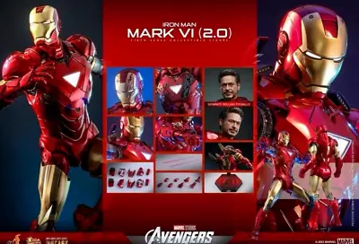 Buy New Hot Toys MMS687D52 THE AVENGERS 1/6 IRON MAN MARK VI (2.0) IN STOCK • 470£