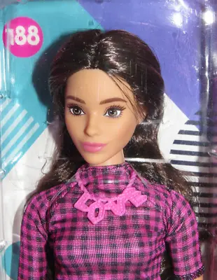 Buy NRFB Barbie Fashionistas Curvy Brunette Doll #188 Love Necklace HBV20 • 15.07£