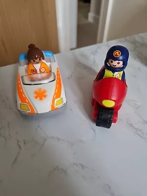 Buy Playmobil Fire Motorbike And Doctors Car • 11£