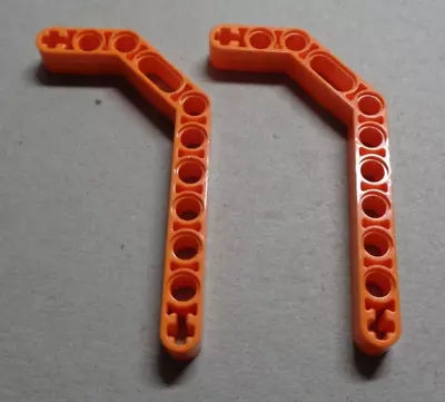 Buy LEGO TECHNIC 32009 6271162 Beams Angular Bent Orange X2 • 1.99£