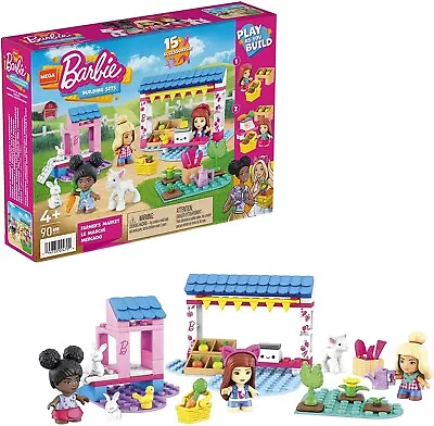 Buy Barbie Playset Market Of Country Brick Construction MEGA BLOKS HDJ85 • 14.59£