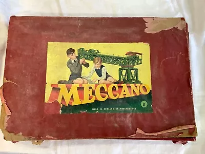 Buy MECCANO SET 8 VINTAGE 1950s ORIGINAL BOX MANY EXTRAS, METAL TOY CONSTRUCTION SET • 300£