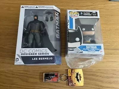 Buy Dc Comics Designer Series Lee Bermejo Batman Action Figure & Pop & Keyring • 8£