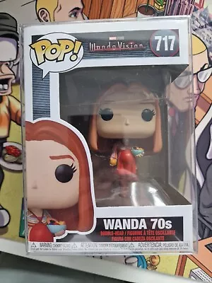 Buy Funko Pop! Wandavision - 717 Wanda 70’s Marvel With Protector  • 10£
