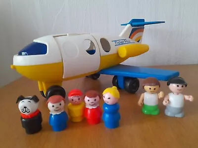 Buy Vintage  Fisher Price 1980 Jet Plane  With 7 Figures • 13.99£