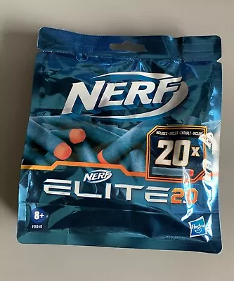 Buy Nerf Elite 2.0 Refill 20 Foam Bullets Official Outdoor Replacement Darts New • 4.50£