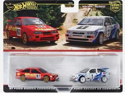 Buy Hot Wheels Premium 87 Ford Sierra Cosworth & Escort RS Cosworth 2 Cars Pack 1/64 • 16.70£