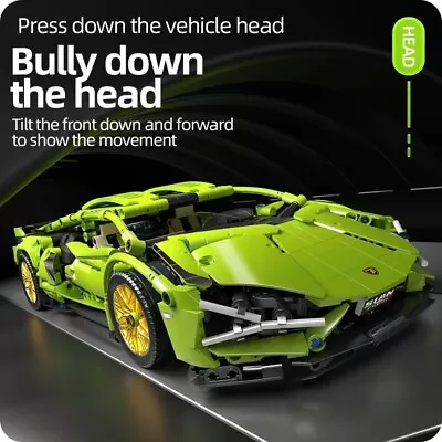 Buy Techinc Building Blocks Green Lamborghini Sian • 32.99£