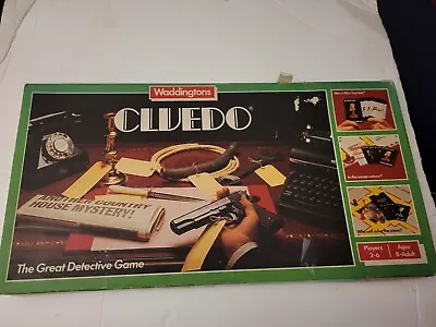 Buy Vtg Cluedo Board Game 80s 1983 Waddingtons Cluedo The Detective Retro Complete • 14.95£