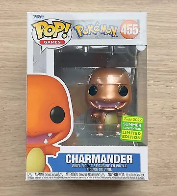 Buy Funko Pop Pokemon Charmander Metallic SDCC #455 + Free Protector • 24.99£