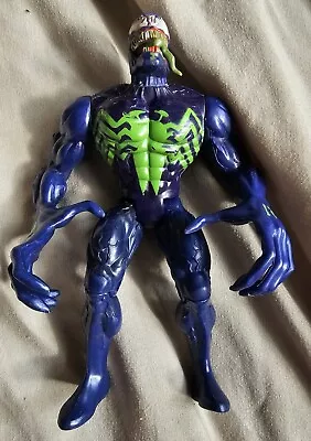 Buy Venom Villain ( Geen / Purple Version ) Spiderman 5  Figure Marvel Toybiz 1997 • 9.99£