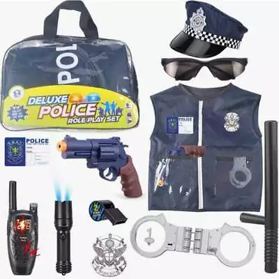 Buy Costume Dressing Up Set With Hat Vest Toy Police Role Play For Kids Birth Gift • 18.19£