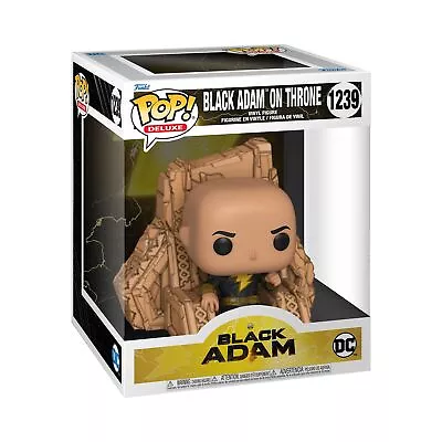 Buy Funko POP! Deluxe: DC - Black Adam On Throne - Collectable Vinyl Figure - Gift I • 9.54£