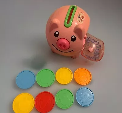 Buy Fisher Price Laugh And Learn Piggy Bank Counting Toy 8 Coins • 6.99£
