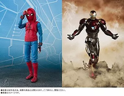 Buy S.H.Figuarts Spider-Man Homecoming Home-Made Suit Ver. & Iron Man Mark 47... • 156.04£