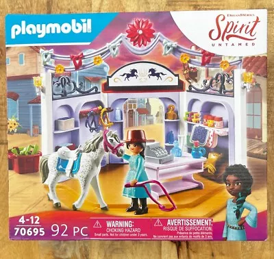 Buy Playmobil Dreamworks Spirit Untamed 70695 Horse Tack Shop Brand New & Sealed • 16£