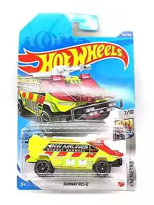 Buy Hot Wheels Runway Marshal Rescue RES-Q Kids Model Diecast Toy Car HW Metro 1:64 • 2.99£