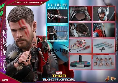 Buy New Hot Toys MMS445 Thor:Ragnarok–Scale Gladiator Thor(Deluxe Version)1/6 Figure • 300.09£