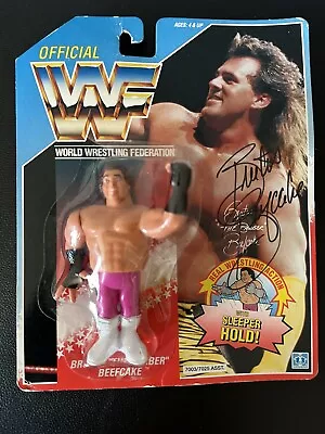 Buy WWF WWE Hasbro Wrestling Figure. Series 1: Brutus The Barber Beefcake Signed MOC • 69£