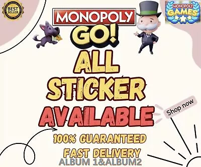 Buy [CHEAPEST] New Game Album1&2 Monopoly Go 1-5 Stars Stickers Cards Fast Delivery • 4.50£