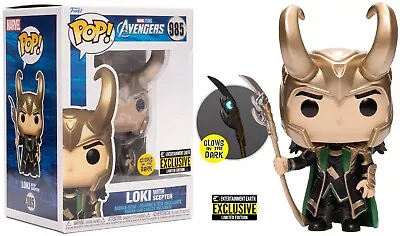 Buy Funko Marvel LOKI SCEPTRE EE Exc Glow #985 Figure NEW & IN UK NOW - AUTHENTIC • 24.95£