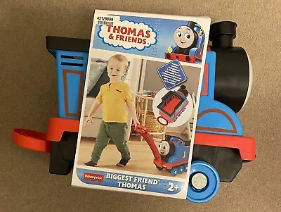 Buy ​Fisher-Price Thomas & Friends Biggest Friend Thomas Pull-along Toy Train Engine • 20£