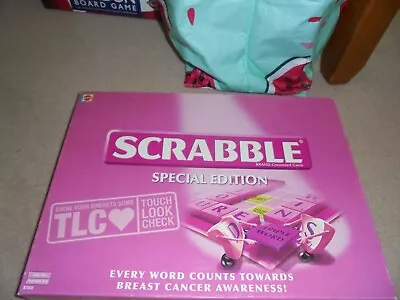 Buy Scrabble Special Edition Breast Cancer Awareness Version PINK Mattel Games 2008 • 4.99£