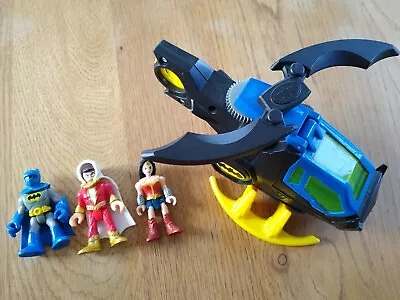 Buy Fisher Price Imaginext DC Super Friends Batman Helicopter + 3 Figures Inc Shazam • 9.99£