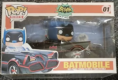 Buy #01 Batmobile - DC Batman Classic TV Series Damaged Box Funko POP With Protector • 39.99£