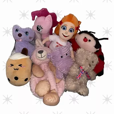 Buy Kids Girls Plush Soft Toy Bundle Bunny Backpack Ladybird My Little Pony Etc... • 9.95£