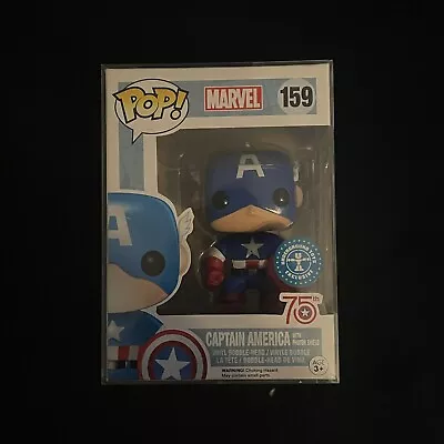 Buy Funko Capt America 75th Anniv. Underground Toys #159 Rare (With Pop Protector) • 10£