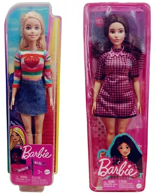 Buy Mattel Barbie Fashion Doll In Jeans Skirt Or Checked Shirt Sneakers 30cm, Selection • 16.96£