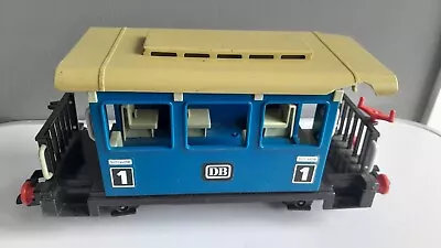 Buy Vintage 1908S Playmobil 4100 Blue Passenger Car Train 1980 (DAMAGED ROOF) • 29.99£